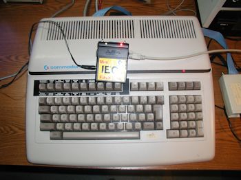 Commodore B-128 with uIEC SD card drive