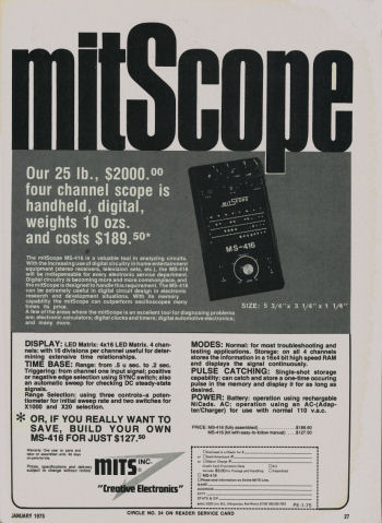Ad for MITS mitSCOPE Model Milliscope 416