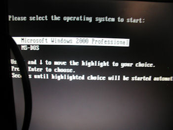 Dual Boot DOS 6 and Windows 2000