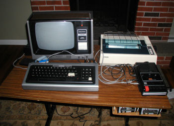 TRS 80 Model 1 with Dual Exatron Floppy Drives